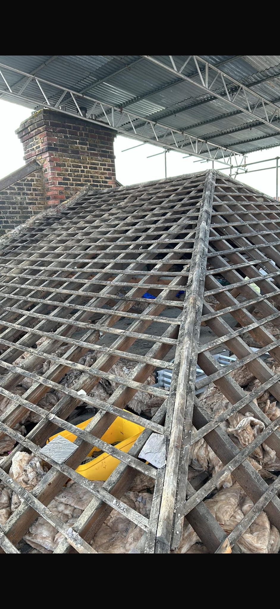 Timber and building work in progress