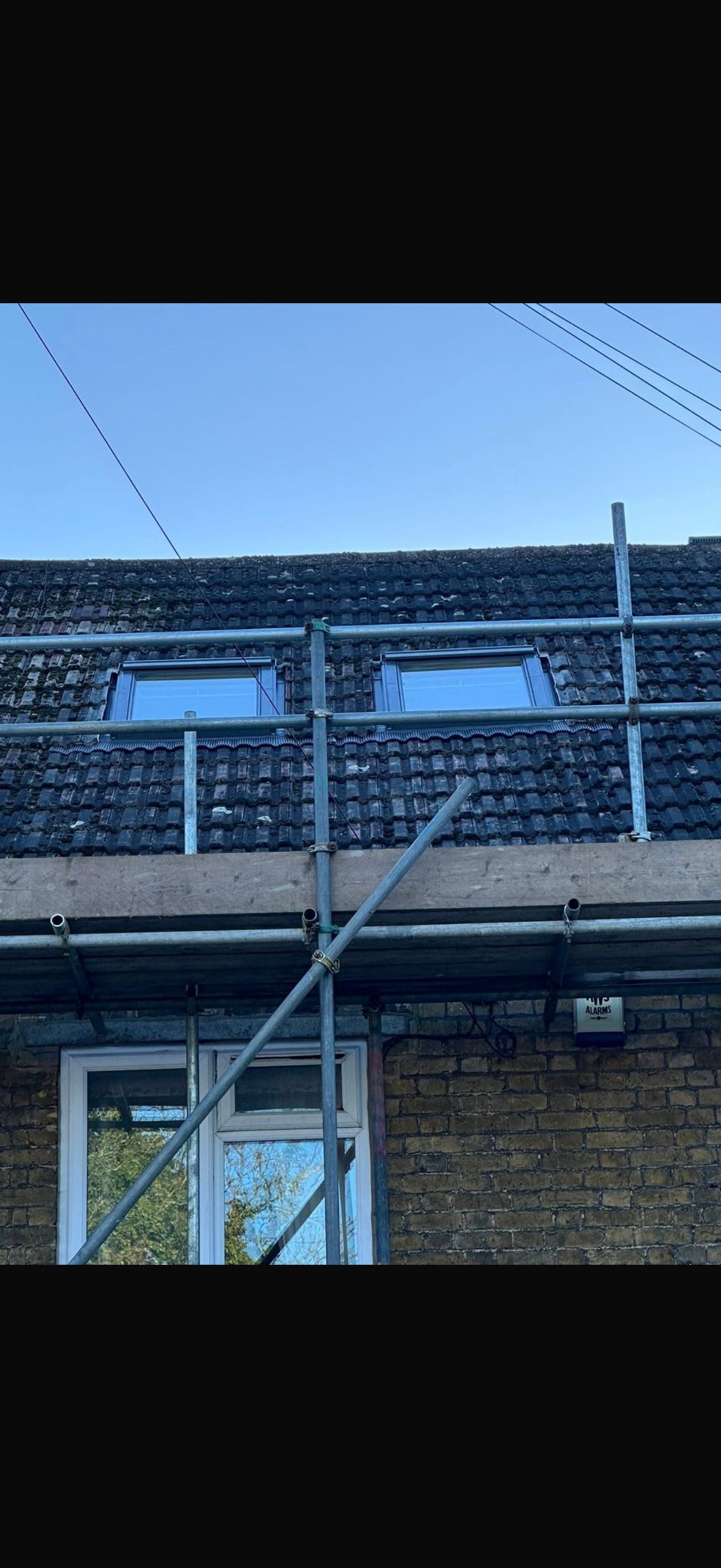 Rooflight installed on a finished roof